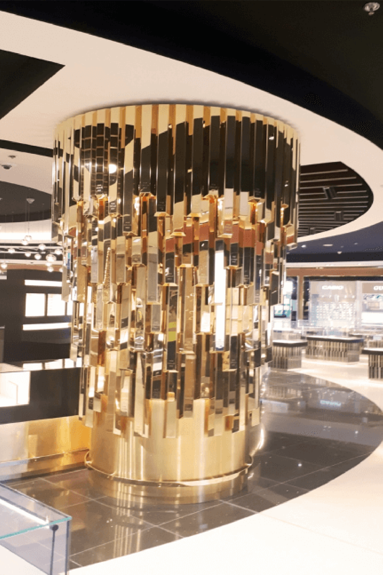 Gold Bar Column Cladding