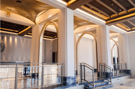 Madinath Jumeirah- Dubai Palm Leaf Metal Ceiling & Decorative Balustrade