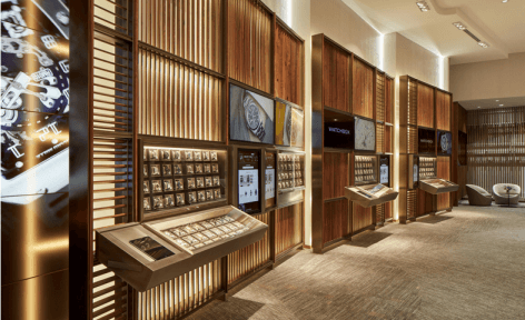Watch Box, DIFC- Dubai Bronze Finished Self Stand & Cantilevered Display Units2